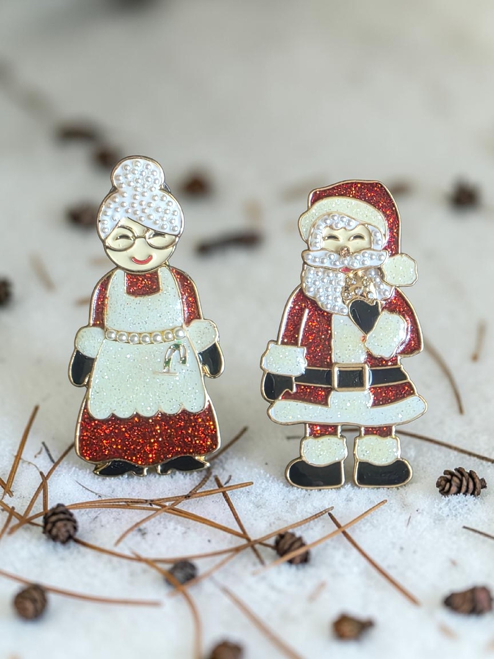 Sugarfix by BaubleBar Santa and Mrs Claus Christmas Earrings